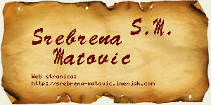 Srebrena Matović vizit kartica